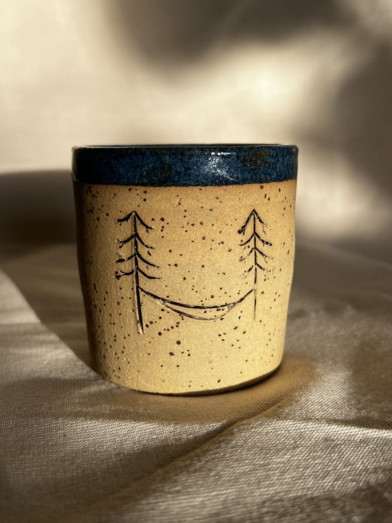czarka ceramiczna z napisem Bieszczady